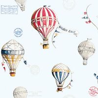 Обои детские Andrea Rossi Kids Land Винил на флизелине (1,06*10,05) Голубой, Воздушные шары арт-54279-1 — фото 1, Обои для стен