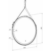 Зеркало Bellezza Жаклин Блэк 80 с подсветкой с сенсорным выключателем арт-4616413020014 — фото 3, Зеркала в ванную комнату