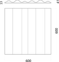 Гипсовая 3д панель Artpole Platinum Wave глянцевая 600x600 мм арт-GM-0073 — фото 3, Гипсовые 3Д панели