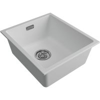 Кухонная мойка Paulmark Lumi 41 UNI Белая арт-LU41-WH — фото 1, Кухонные мойки