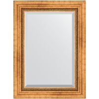 Зеркало Evoform Exclusive 76х56 с фацетом в багетной раме - Римское золото 88 мм арт-BY 3386 — фото 1, Зеркала в ванную комнату