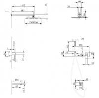 Душевая система Abber Daheim Золото матовое арт-AF8217G — фото 3, Встраиваемые душевые комплекты