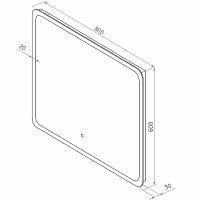 Товар: Зеркало Континент Bruno 800х600 с подсветкой с сенсорным выключателем с диммером арт-ЗЛП2161 - фото 12 Зеркало Континент Bruno 800х600 с подсветкой с сенсорным выключателем с диммером арт-ЗЛП2161 — фото 12, Зеркала в ванную комнату