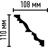 Карниз Decomaster 2400x110x108 мм арт-95096 — фото 2, Карнизы