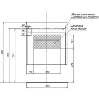 Тумба под раковину Aquanet Августа 58 подвесная Белый глянец арт-274017 — фото 5, Тумбы под раковину