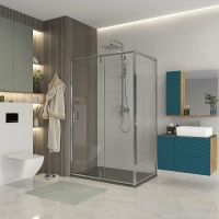 Душевая дверь Niagara Nova 110 профиль Хром стекло прозрачное арт-NG-63-11A — фото 3, Распашные душевые двери