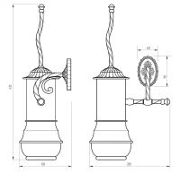 Ершик для унитаза Migliore Edera Хром арт-16915 — фото 2, Ершики для унитаза