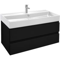 Тумба под раковину Jacob Delafon Madeleine 100 подвесная Черная матовая арт-EB1318-J53 — фото 2, Тумбы под раковину