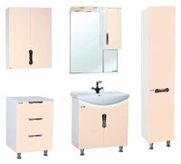 Шкаф пенал Bellezza Лагуна 35 R Бежевый Белый арт-4622107001078 — фото 2, Пеналы для ванной комнаты