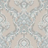 Обои Roberto Borzagi King Винил на флизелине (1,06*10) Бежевый, Дамаск арт-90115-5 — фото 1, Обои для стен