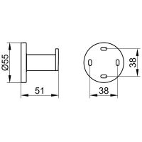 Крючок Keuco Plan 14914 370000 Черный матовый арт-14914370000 — фото 5, Крючки для полотенец