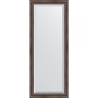 Зеркало Evoform Exclusive 141х56 с фацетом в багетной раме - Палисандр 62 мм арт-BY 1164 — фото 1, Зеркала в ванную комнату