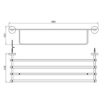 Полка для полотенец Aquatek Бетта Хром арт-AQ4615CR — фото 2, Полки для полотенец