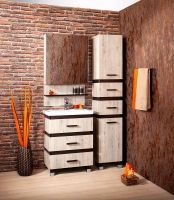 Тумба под раковину Бриклаер Техас 60 Дуб кантри Венге арт-4627125412653 — фото 2, Тумбы под раковину