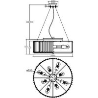 Подвесной светильник Maytoni Modern Recinto Прозрачный Хром арт-MOD080CL-08CH — фото 4, Подвесные светильники