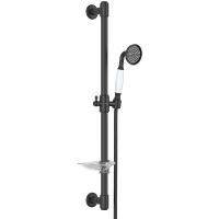 Душевой гарнитур Aquatek Классик 1 jet Черный матовый арт-AQ2020MB — фото 1, Душевые гарнитуры на штанге