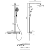 Душевая система Vincea Aspire Хром арт-VSFS-4AS1CH — фото 3, Душевые стойки