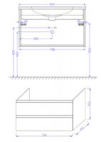Товар: Тумба под раковину Jacob Delafon Madeleine 80 подвесная Черный глянец арт-EB2053-J52 - фото 5 Тумба под раковину Jacob Delafon Madeleine 80 подвесная Черный глянец арт-EB2053-J52 — фото 5, Тумбы под раковину