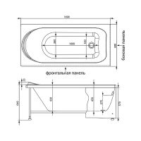 Акриловая ванна Aquanet Nord 170x70 без гидромассажа арт-242400 — фото 9, Акриловые ванны