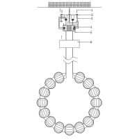 Подвесной светильник Maytoni Modern Amulet Прозрачный Хром арт-MOD555PL-L23CH4K — фото 14, Подвесные светильники