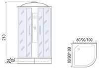 Душевая кабина River Desna 80x80 MT с поддоном арт-10000002387 — фото 10, Душевые кабины