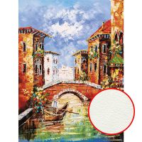 Фреска Ortograf Венеция 30372 Фактура флок FLK Флизелин (2*2,7) Оранжевый/Голубой, Город/Живопись арт-30372 (флок FLK) — фото 1, Фрески