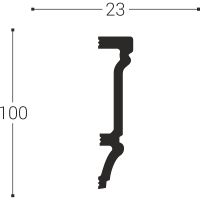 Молдинг Bello Deco XPS М 13 2000x100x23 мм арт-00-00104203 — фото 4, Молдинги