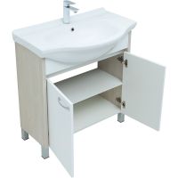 Тумба под раковину Aquanet Донна 80 Белый дуб Белая арт-274170 — фото 5, Тумбы под раковину