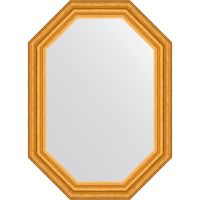 Зеркало Evoform Octagon 52х72 в багетной раме - Состаренное золото 67 мм арт-BY 7081 — фото 1, Зеркала в ванную комнату