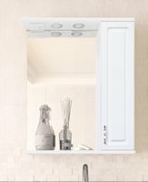 Зеркало со шкафом Style Line Олеандр 2 Люкс 55 с подсветкой Белое арт-ЛС-00000049 — фото 10, Зеркальные шкафы в ванную