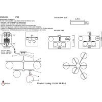 Люстра Crystal Lux Feliz SP-PL6 Bronze White Белая Бронза арт-FELIZ SP-PL6 BRONZE/WHITE — фото 5, Люстры