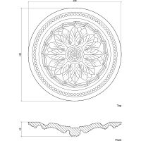 Розетка потолочная Европласт 400x60x400 мм арт-1.56.007 — фото 3, Розетки потолочные