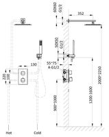 Товар: Душевая система Vincea с термостатом Черная матовая арт-VSFW-102TMB - фото 9 Душевая система Vincea с термостатом Черная матовая арт-VSFW-102TMB — фото 9, Встраиваемые душевые комплекты