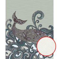 Фреска Ortograf Животные 9626 Фактура флок FLK Флизелин (2,2*2,7) Зеленый/Розовый, Рыбы/Абстракция арт-9626 (флок FLK) — фото 1, Фрески