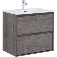 Тумба под раковину Aquanet Милан 70 подвесная Дуб рошелье арт-336373 — фото 1, Тумбы под раковину