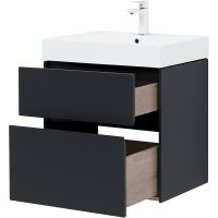 Тумба с раковиной Aquanet Бруклин 60 подвесная Антрацит матовый арт-312875 — фото 7, Тумбы с раковиной