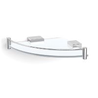 Стеклянная полка Langberger Vico угловая Хром арт-11351F — фото 1, Полки для ванной и душа