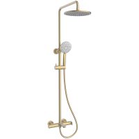Душевая система Vincea Rondo Брашированное золото арт-VSFS-1R1BG — фото 1, Душевые стойки