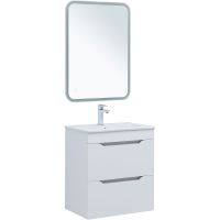 Тумба под раковину Aquanet Практика 60 подвесная Белая матовая арт-330457 — фото 4, Тумбы под раковину