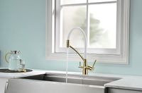 Товар: Смеситель для кухни Paulmark Siegen Золото Белый арт-Si213111-Gw - фото 3 Смеситель для кухни Paulmark Siegen Золото Белый арт-Si213111-Gw — фото 3, Смесители для кухни