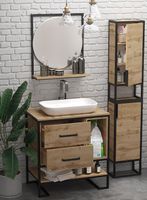 Тумба под раковину 1MarKa Grunge Loft 80Н Дуб Вотан арт-Ц0000005442 — фото 5, Тумбы под раковину