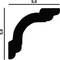 Карниз Перфект 2000x50x50 мм арт-P42 — фото 2, Карнизы