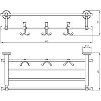 Полка для полотенец Migliore Fortuna Хром арт-27712 — фото 2, Полки для полотенец