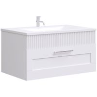 Тумба c раковиной SanVit Турин-1 75 подвесная Белая арт-kturin1075 — фото 1, Тумбы с раковиной