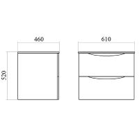 Тумба с раковиной Bond Wave 60 подвесная Белая глянцевая арт-T01600-S05W — фото 14, Тумбы с раковиной