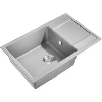 Кухонная мойка Milacio Navarra 78 Cuarzo Серый металлик арт-MC.77053 — фото 1, Кухонные мойки