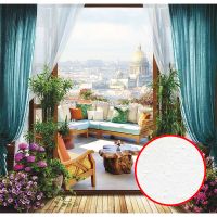 Фреска Ortograf Городской пейзаж 6533 Фактура бархат FX Флизелин (2,8*2,7) Разноцветный, Город арт-6533 (бархат FX) — фото 1, Фрески