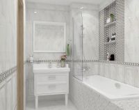 Керамическая плитка Kerama Marazzi Гран Пале белый панель настенная 25х40 см арт-6357 — фото 3, Керамическая плитка