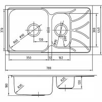 Кухонная мойка Iddis Arro S 78 Сатин арт-ARR78S1i77S — фото 13, Кухонные мойки