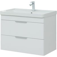 Тумба под раковину Aquanet Ирис new 80 подвесная Белая глянцевая арт-310146 — фото 2, Тумбы под раковину